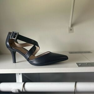 Life Stride Black Kitten Heel Strappy Shoes